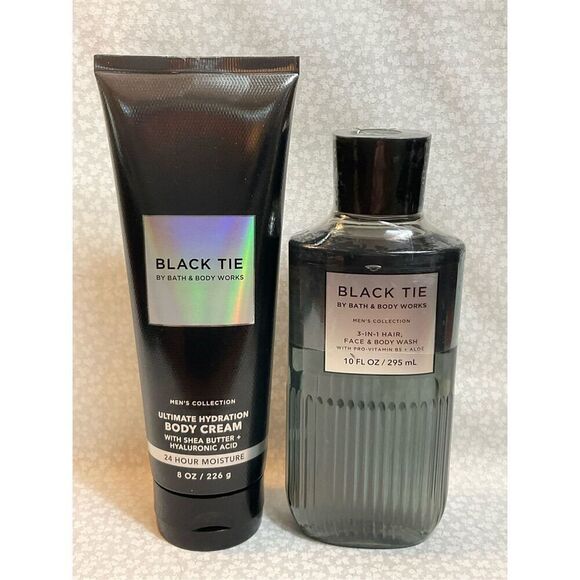 Bath and Body Works Men’s BLACK TIE 2 Piece Set - Picture 4 of 4